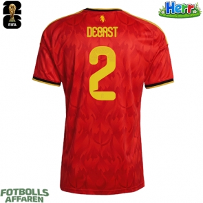 Belgien Zeno Debast #2 Hemmatröja VM 2026 Kortärmad